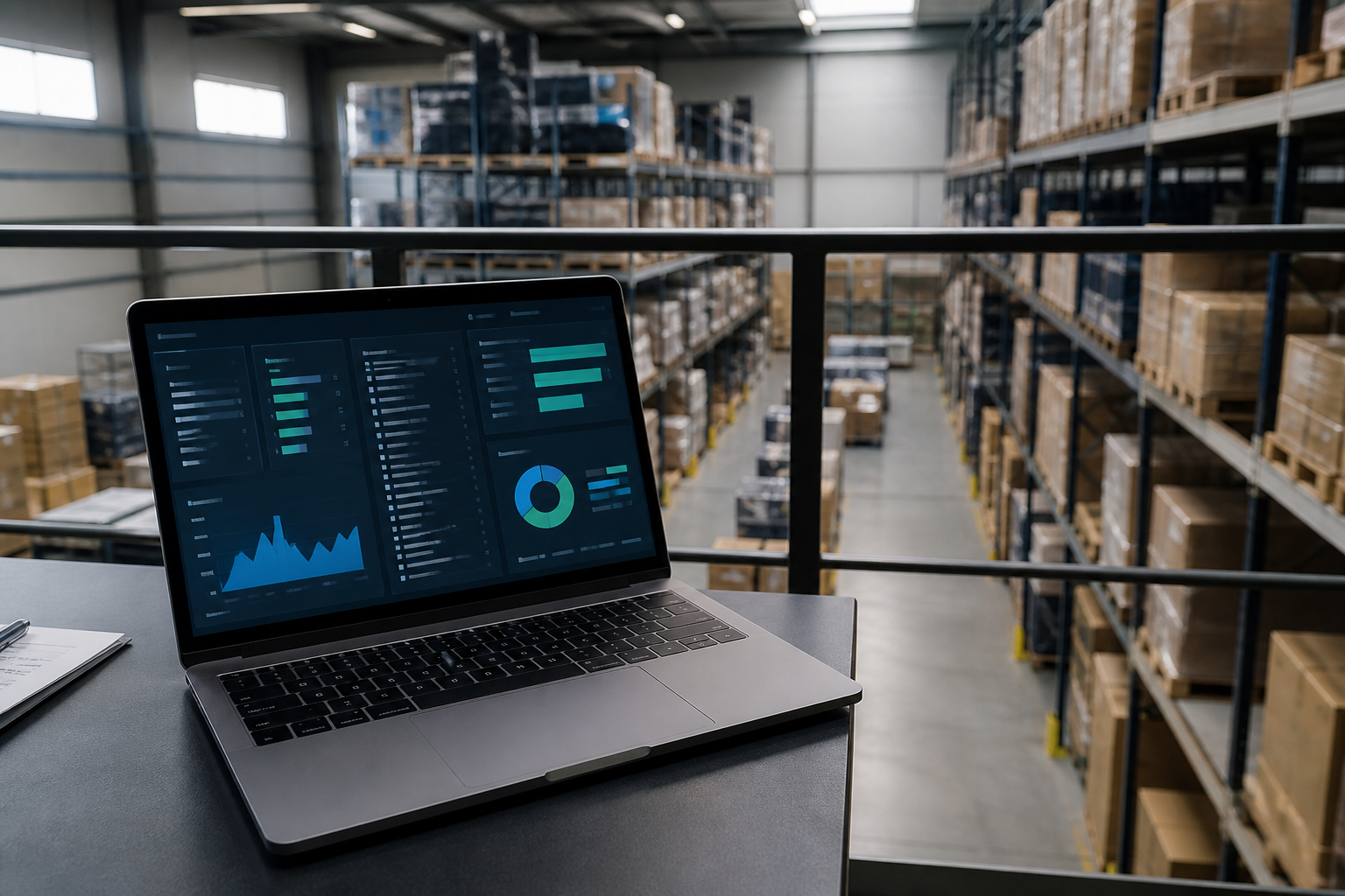 Plataforma de inventario en operación de almacén